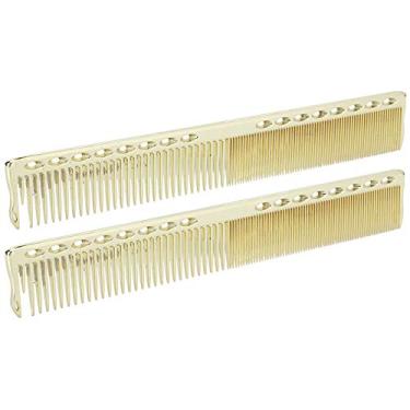 Imagem de Pente de Metal para Homens, Pente de Corte de Cabelo, Barbeiro Pente 2pcs Profissional Aço Inoxidável 20 X 2,8 Cm Com Densos e Escassos Dentes para Salão e Uso Doméstico (Ouro)