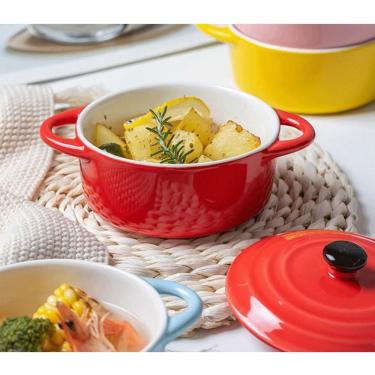 Imagem de Mini Caçarola Mesa Posta Elegante Panelinha Em Porcelana 500ml