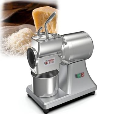 Imagem de Ralador de queijo, máquina de salada, moagem de rolamento 360°, moedor de alimentos de aço inoxidável 500w, saída 40 kg/h, controle fácil de um toque, ralador elétrico para vegetais, queijo e nozes