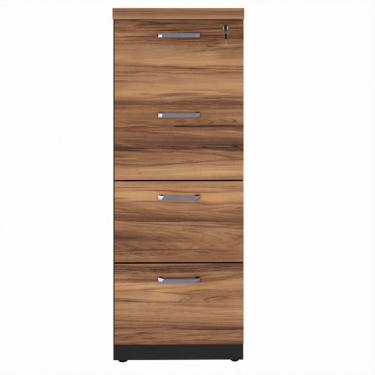 Imagem de Armário Arquivo Office com 4 Gavetas Pasta Web Office - Nogal/Preto