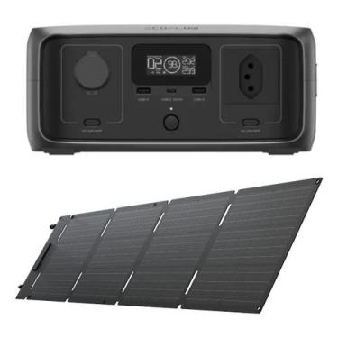 Imagem de Gerador Portátil Ecoflow River 3 + Placa Solar 60w - NoBrand