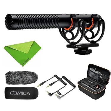 Imagem de Comica VM20 Comica Shotgun Microphone, CVM-VM20 Professional Super Cardioid Video Microphone with Shock Mount, Camera Microphone Kit for Smartphone/DSLR Camera/Camcorder, Perfect for Interview/Video Recording
