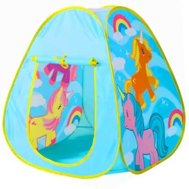 Imagem de Tenda Mágica Unicórnio - Barraca Encantada Auto Montável para Meninas - Poliéster Premium - Certificado Inmetro