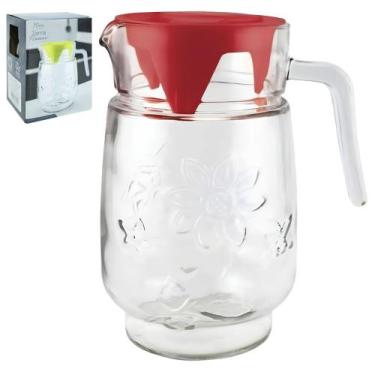 Imagem de Jarra de vidro 1,5l com tampa de plastico flux cores, Amarelo