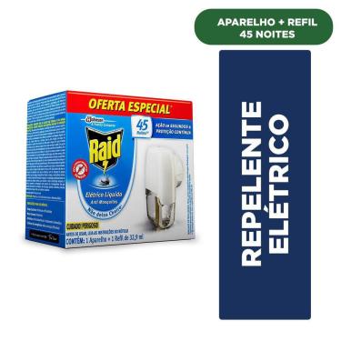 Imagem de Repelente Elétrico Líquido Raid Anti Mosquitos 1 Aparelho + 1 Refil de 32,9 ml