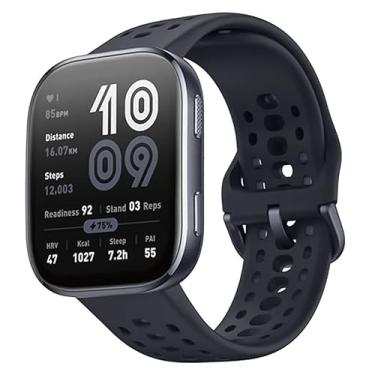 Imagem de Relógio Quadrado, Relógio Smart-watch, Smart-band BIP 6 (GLOBAL), BIP 6 Gps Integrado, Relogio Inteligente Compatível com Alexa, Tela Amo-led 1,97, Pulseira Impermeável, 140 Modo Treino, Mesh Preto Cinza-escuro
