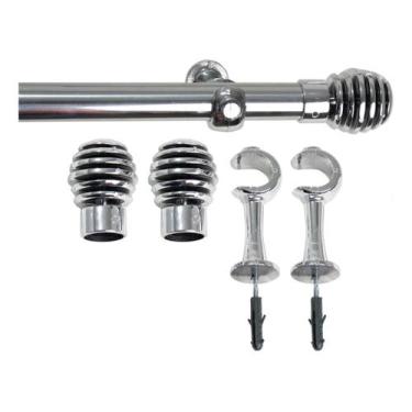 Imagem de Varão Bastão De Cortina 1,80 M 28 Mm Com Ponteira De Luxo - Loja Riffo