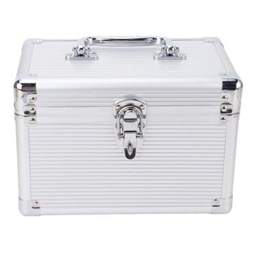 Imagem de Caixa de armazenamento de CD, estojo de armazenamento de CD e DVD com 6 compartimentos, organize até 6 CDs ou DVDs, suporte de disco portátil, organizador de armazenamento de