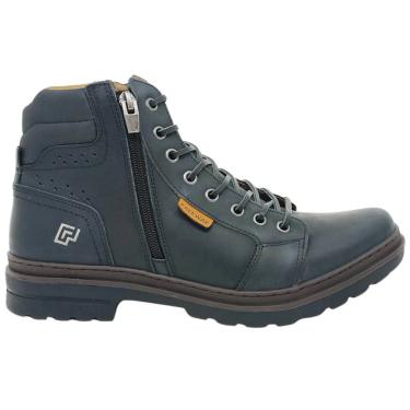 Imagem de Coturno Masculino Casual em Couro Free Way Gor-X com Zíper Lateral Duplo Conforto Estilo para o Dia a Dia