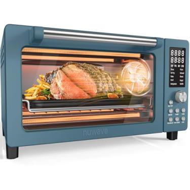 Imagem de Nuwave Bravo Pro Smart Air Freyer Forno de torradeira Combo, bancada de forno de convecção Airfryer, funções 12 em 1, com tecnologia mais rápida e até crocante, 1800 W, 22-400 °F, sem PFAS, 21