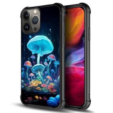 Imagem de Capa compatível com iPhone 15 Pro Max, capa protetora de TPU macio com design de água-viva e cogumelo, antiarranhões à prova de choque para iPhone 15 Pro Max de 6,7 polegadas água-viva