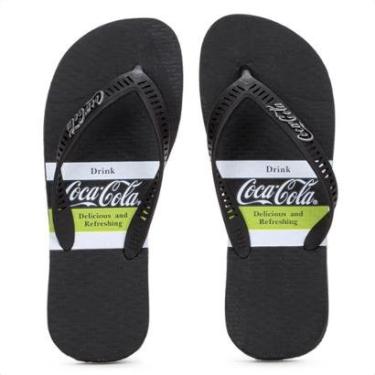 Imagem de Chinelo Coca Cola Andale Preto Branco e Verde - Masculino-Masculino