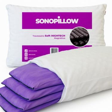 Imagem de Travesseiro Soft Hightech Magnético Multicamadas Sonopillow - Terapêutico Modelo Tradicional Perfil Alto Com Altura Regulável