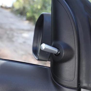 Imagem de TENWIND Para Mercedes Benz Smart 453 fortwo forfour 2015-2020 liga de alumínio espelho retrovisor carro ajuste alavanca guarnição (prata)