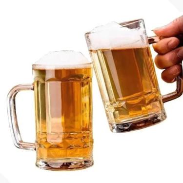 Imagem de Canecas De Chopp 2-und Cerveja Vidro Grosso 430ml - Transparente - em 