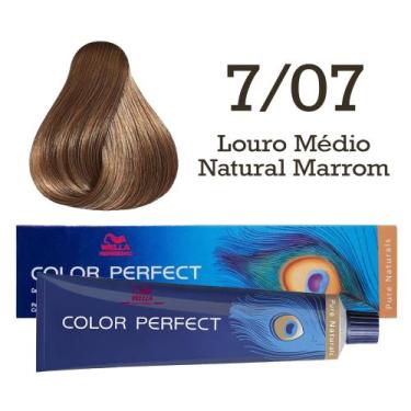 Imagem de Coloração Color Perfect 7/07 Louro Médio Natural Marrom  Wella - Wella