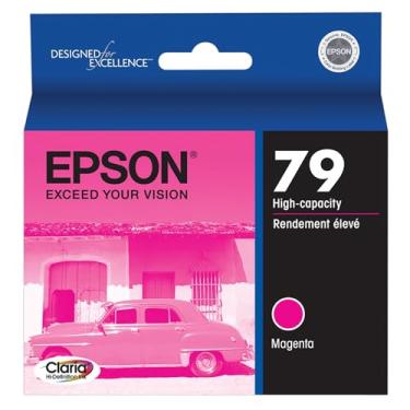 Imagem de EPSON Cartucho magenta T079 Claria de alta definição – capacidade padrão de tinta – Cartucho (T079320) para impressoras fotográficas artesanais da Epson