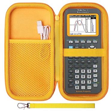Imagem de LTGEM Capa compatível com Texas Instruments TI-84 Plus CE/TI-84 Plus/TI-Nspire CX II CAS/TI-Nspire CX II/TI-83 Plus/TI-30XIIS/TI-30XS/TI-30Xa/TI-34 Calculadora gráfica, cinza + amarelo (apenas capa)