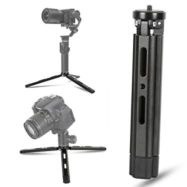 Imagem de EaxanPic Minipripé de alumínio, tripé de mesa para Zhiyun Smooth Q/4, Crane Plus/2, Weebill s, Ronin S/SC/RS2/RSC2, Osmo Mobile, Tripé estabilizador com alça de suspensão