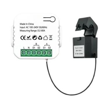 Imagem de Medidor De Energia Inteligente Tuya WiFi Bidirecional Canal Duplo 80A 