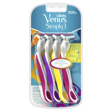 Imagem de Aparelho de Depilação Gillette Venus Simply 4 Unidades Aparelho De Depila??o Gillette Venus Simply Pague 3 Leve 4