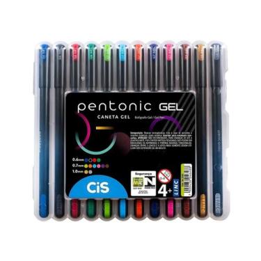 Imagem de Caneta CiS Pentonic 12 Cores Ponta Fina