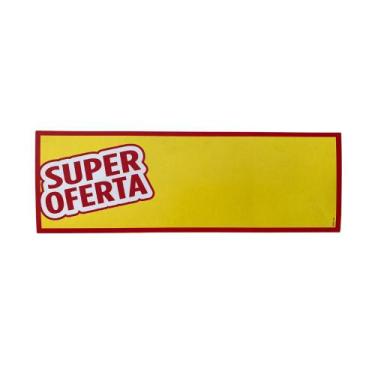 Imagem de Cartaz Super Oferta 10x30cm Papel Duplex 100 unidades - Casa Do Cartaz