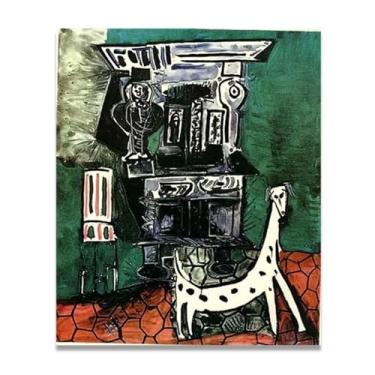 Imagem de Poltrona com murais de cachorro Diego Rivera – Arte de realismo socialista mexicano, muralista do século 84, coleção clássica do museu de Nova York para decoração de casa 50 x 60 cm