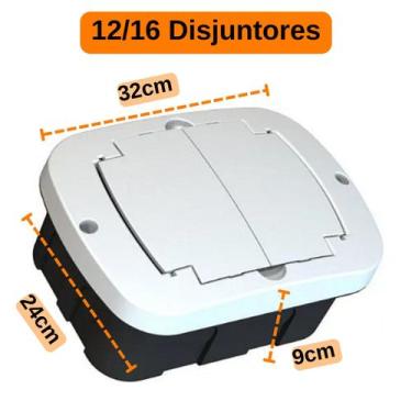 Imagem de Quadro Caixa de Distribuição Para 3/4 ou 6/8 ou 12/16 Disjuntores Cent