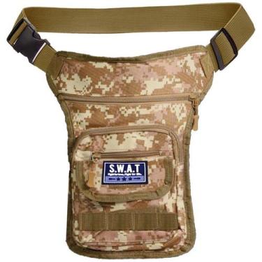 Imagem de Pochete Perna Militar Tática Trilha Pescaria Bag Camuflado - Geral, Di