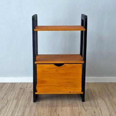 Imagem de Aparador de Madeira Pinus Linea de 3 Prateleiras Slim com 1 Gaveta Car