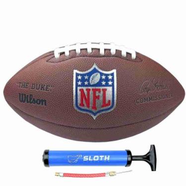 Imagem de Bola de Futebol Americano Wilson NFL Duke Pro + Bomba de Ar, Marrom