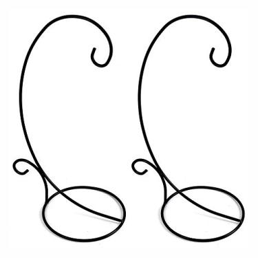 Imagem de Metal Ornament Display Stand Set of 2 Tall Iron Lightweight Ornament Holder Stand for Hanging Globe Air Plant, Terrarium Plant, Witch Ball Stand for Bauble Home Party Wedding Craft Christmas Decor