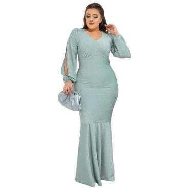 Imagem de Vestido De Festa Longo Com Brilho Tubinho Pra Você Brilhar - ZAMPA, Ve