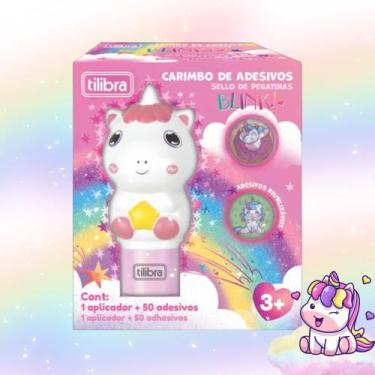 Imagem de Carimbo de Adesivos Blink Unicórnio com 50 Adesivos Super Fofos e Mági