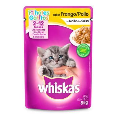 Imagem de Ração para Gatos Whiskas Filhotes 2 a 12 Meses Sabor Frango ao Molho S