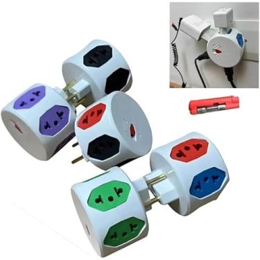 Imagem de Filtro de Linha Portátil 5 Tomadas Sem Fio com Fusível – Proteção Contra Sobrecarga