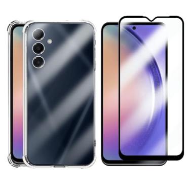 Imagem de Capa Capinha Anti Impacto + Película Premium 3D Vidro Para Galaxy A54 5G