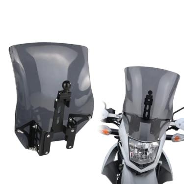 Imagem de xitomer Compatível com XR150L/125L Suporte de Para-brisa GPS Ajustável Compatível com XR150L 2014-2025 e XR125L 2014-2017 Suporte GPS para Para-brisa com GPS Bola de 1 polegada (Cinza)