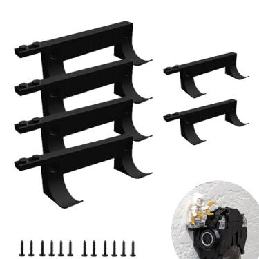 Imagem de 6PCS Wall Mount for Any Lego Speed Champions Sets Wall Bracket for Lego Speed of Champions with a Base for The Pilot,Wall Mount for Brick Cars and Figure Black