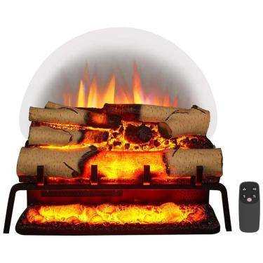 Imagem de Lareira Elétrica Ecológica 23" 58 cm com Controle Remoto, Toras de Bétula e Som Crepitante, 110V 1500W, Legend Flame EF484, Preta