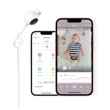 Imagem de Babá Eletrônica Monitor com Vídeo e Áudio Câmera Wi Fi e Sensor de Movimento, IBABY i2, Rosa