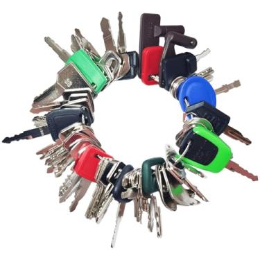 Imagem de DHEISHA 50 Chaves De Equipamento Conjunto Mestre Ignição Para Kubota Jcb Cat Yanmar Honda Ditch Witch Retroescavadeiras Escavadeiras Empilhadeiras Carregadeiras Tratores Bullozers E Outros Equipamen