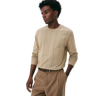 Imagem de Camiseta Hering Manga Longa Texturizada Marrom Liso