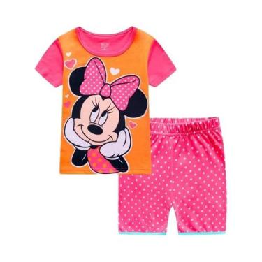 Imagem de Conjunto de Pijamas de Algodão para Meninas - Verão - Elsa e Minnie - 
