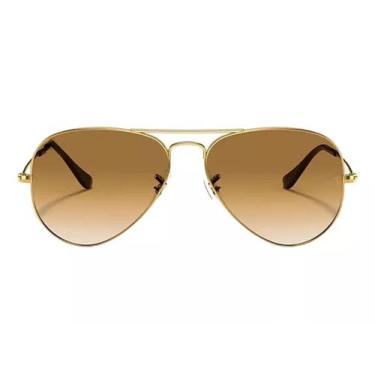 Imagem de Oculos De Sol 3025 Aviador Dourado Lentes Marrom - Original Italia - M
