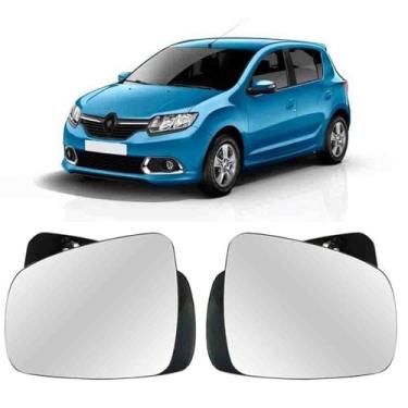 Imagem de Par Lente Retrovisor Logan Sandero 2015 A 2019 Dir/Esq