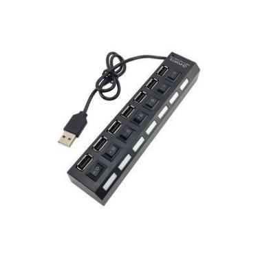 Imagem de Extensor HUB Mkb, USB 2.0, 7 Portas, Switch On/off, LED Indicador, 480MBps