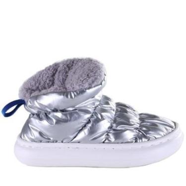 Imagem de Pantufa Infantil Flowfa Mini Katy Prata-Feminino