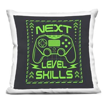 Imagem de Stupell Industries Almofada Next Level Skills verde limão impressa para ambientes internos, 45 x 18 x 46, preta